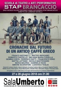 Cronache dal Futuro di un Antico Caffè Greco - Sala Umberto 2018 - Promo ARGOS