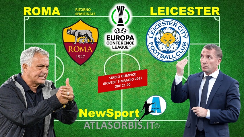 Roma vs Leicester - Conference League - NewSport - Atlasorbis - Ritorno Semifinale