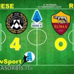 UDINESE – ROMA, crollo dei giallorossi con un sonoro 4-0, news e sintesi della partita (#atlasorbis)
